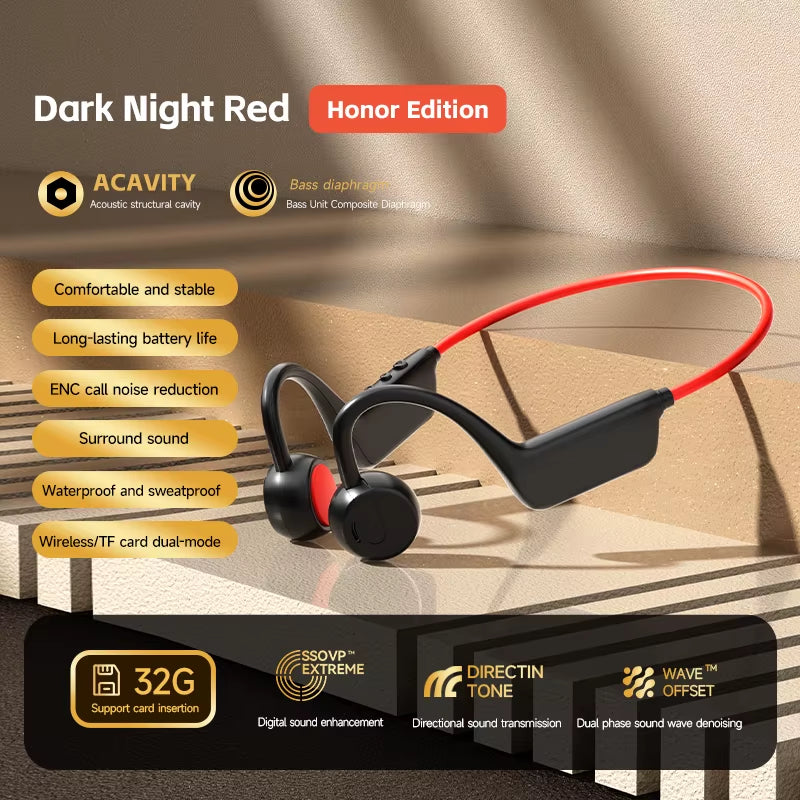 Bone Conduction Headset Wireless Swimming Sports Headphone IPX8 Bluetooth 5.4 with Mic Waterproof Exercise Fitness 2026