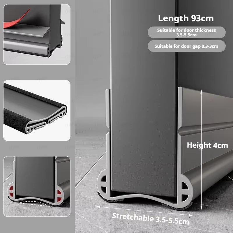 Flexible Door Bottom Sealing Strip Door Gap Soundproofing Wind and Dust Proof Weather Strip under Door Draft Stopper Tape