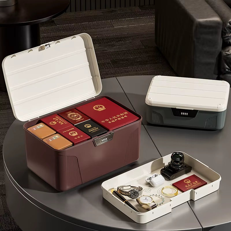 Digital Password Lock Safe Box Passport Medicine Portable Organizer Case Household Cash Jewelry Privacy Security Storage Box