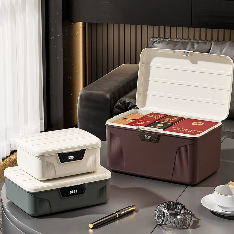 Digital Password Lock Safe Box Passport Medicine Portable Organizer Case Household Cash Jewelry Privacy Security Storage Box