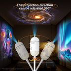 2 in 1 Usb Mini Galaxy Star Projector Night Light Optional Films Starry Sky Ambient Light for Car Home Decor for Adults and Kids