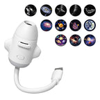 2 in 1 Usb Mini Galaxy Star Projector Night Light Optional Films Starry Sky Ambient Light for Car Home Decor for Adults and Kids