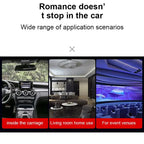 Romantic LED Starry Sky Night Light USB Powered Saturn Galaxy Projector Lamp for Car Roof Party Room Ceiling Decor Plug and Play