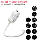 Romantic LED Starry Sky Night Light USB Powered Saturn Galaxy Projector Lamp for Car Roof Party Room Ceiling Decor Plug and Play