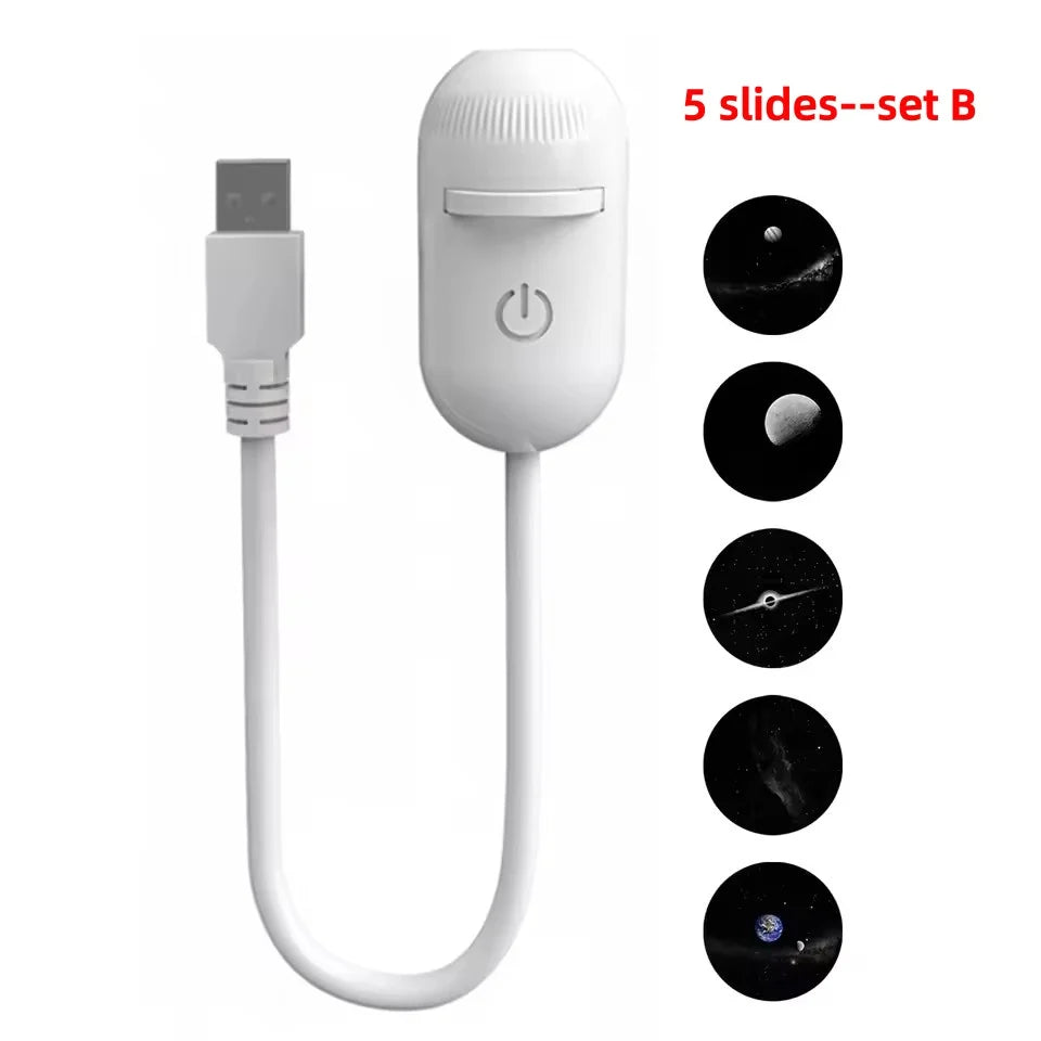 2-In-1 USB Ambient Light for Large Range Projection Atmosphere Multiple Scenes Adjustable Focus Distance Night Lighting Function