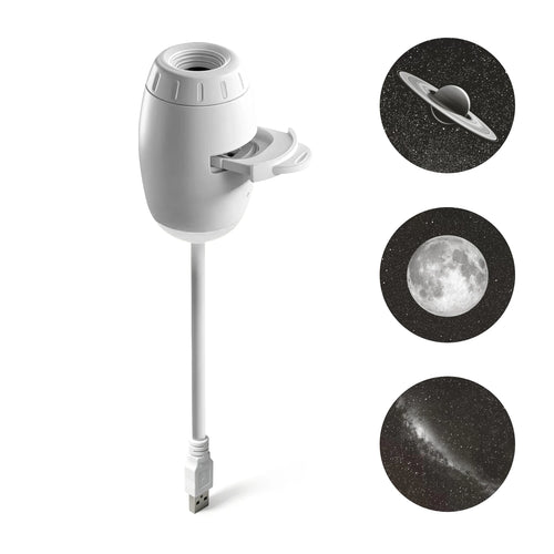 2 in 1 Usb Mini Galaxy Star Projector Night Light Optional Films Starry Sky Ambient Light for Car Home Decor for Adults and Kids