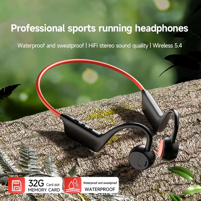 Bone Conduction Headset Wireless Swimming Sports Headphone IPX8 Bluetooth 5.4 with Mic Waterproof Exercise Fitness 2026