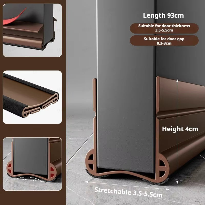 Flexible Door Bottom Sealing Strip Door Gap Soundproofing Wind and Dust Proof Weather Strip under Door Draft Stopper Tape