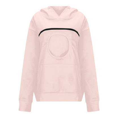 Women New Kangaroo Blackley Sweatshirt Casual Solid Color Pet Pocket Hooded Pullover Tops Pouch Cat Pockets Hoodie for Women